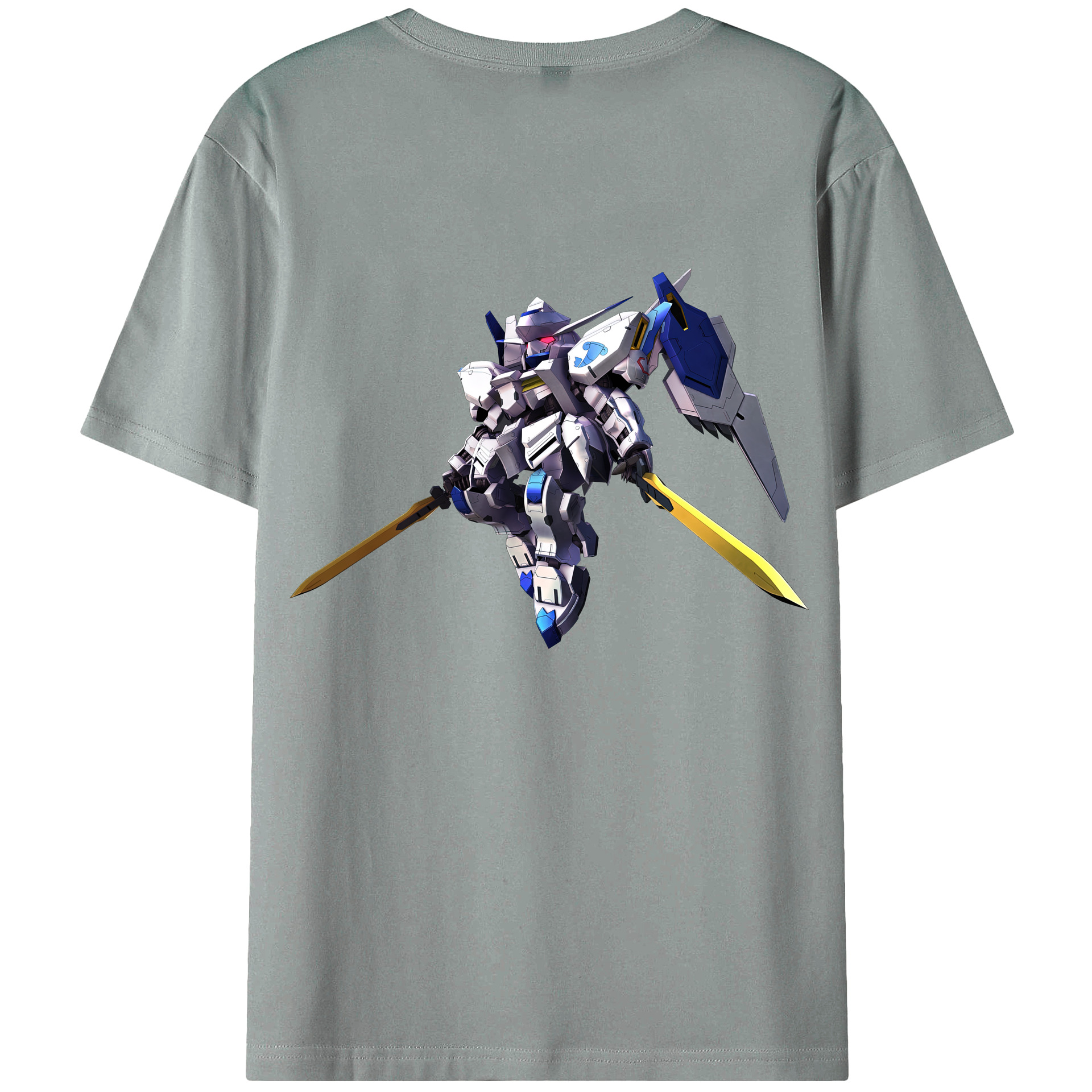 （画像用） 機動戦士ガンダム Mobile Suit Gundam 綿100％ メンズ半袖Tシャツ（バックプリント） 通気性